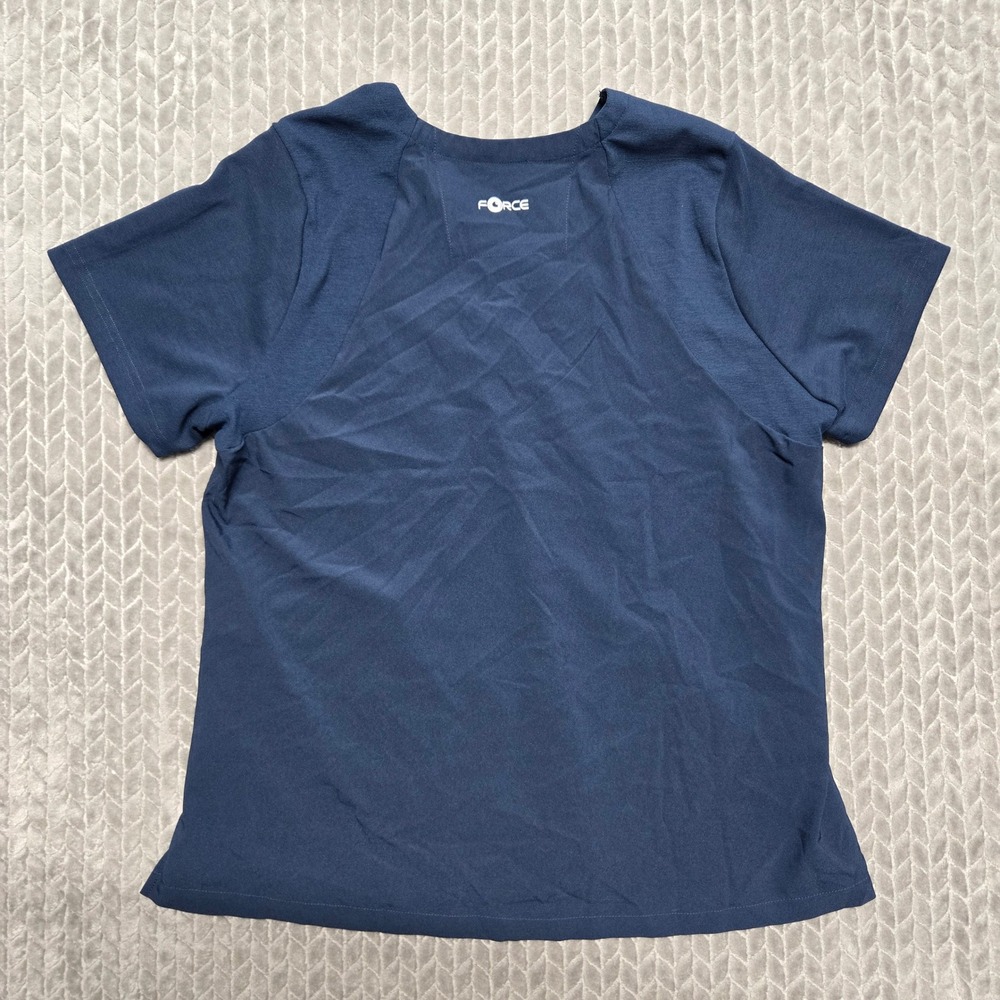 Carhartt Force Cross-Flex Modern Fit Women XL Navy Blue V-Neck Scrub Top C13210 - Picture 8 of 9